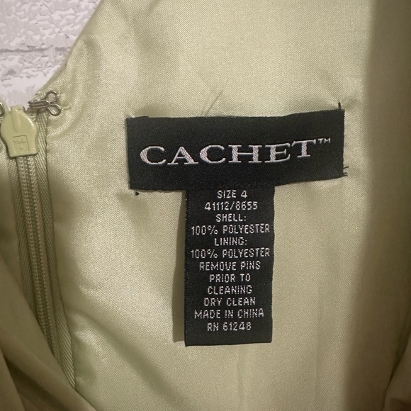 Pastel Green whimsical fairy garden Dress with ruched layered ruffles size 4 - Picture 3 of 11